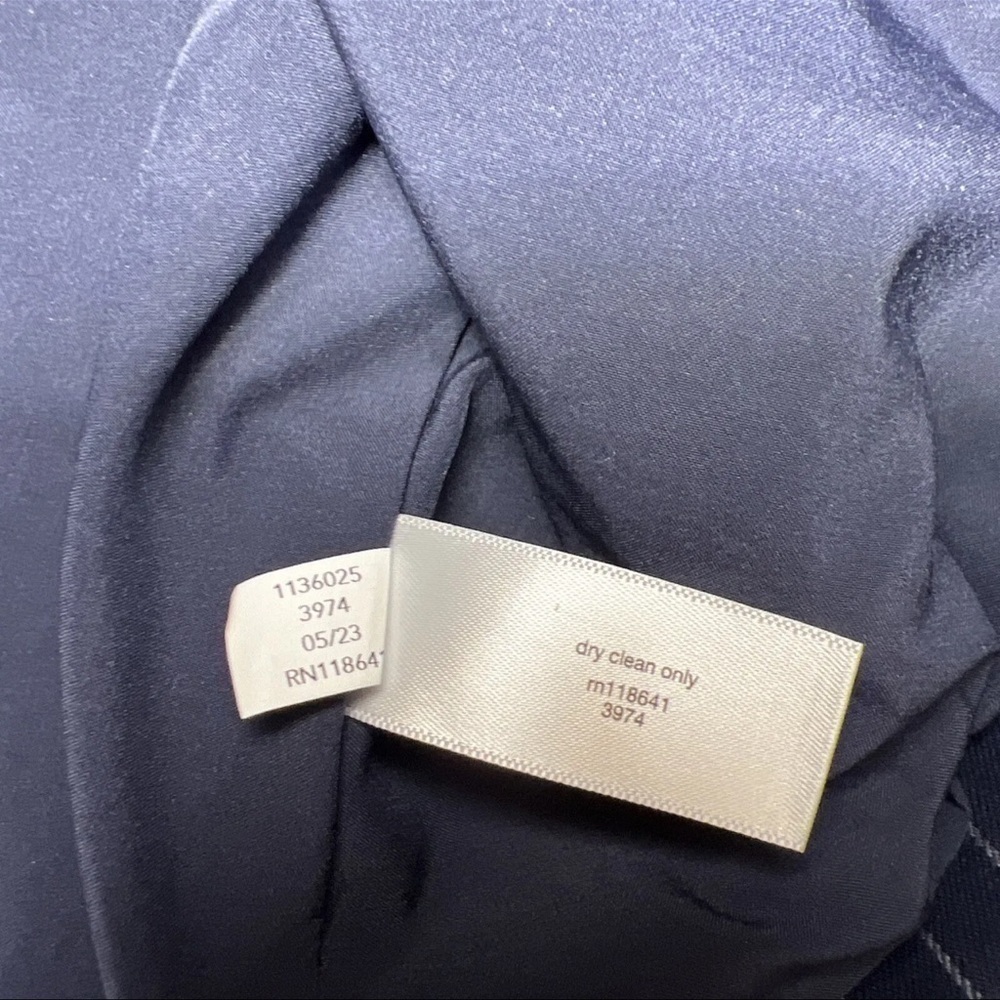 Lane Bryant Belted Blazer Navy Size 14 Classic Suit Coat Jacket Formal Business - Picture 13 of 15